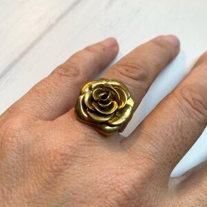 Mixed Metal Gold Rose Ring